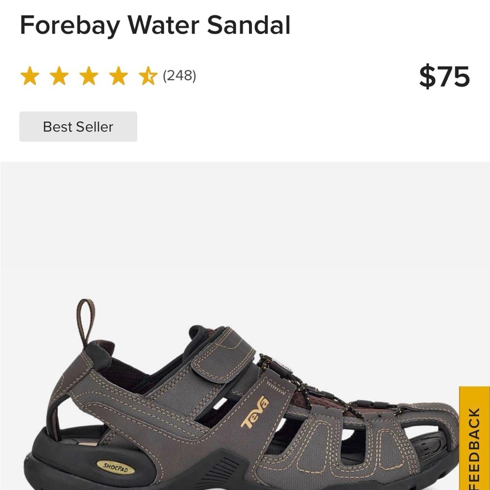 Teva Forebay Brown Water Sandal